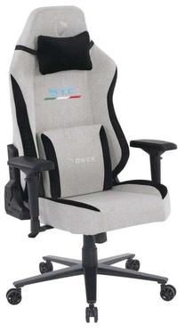 Игровой стул Onex ONEX-STC-E-XL-IV, 51 x 54 x 125 - 135 см, черный цв./светло-серый цв.