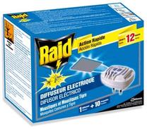 Elektriskais insektu iznīcinātājs odu Raid, balta krās.