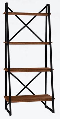 Pastatoma lentyna Kalune Design Alaro 835PUQ3624, juoda sp./riešuto sp., 150 cm x 66 cm x 32 cm