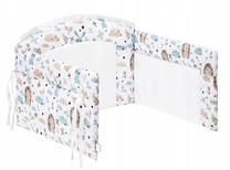Aizsargājošā apmale Slim Hedgehog, brūna krās./balta krās./gaiši zila krās., 270 cm x 38 cm