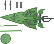 Priedas Bandai Zeonic Sword, žalia sp.