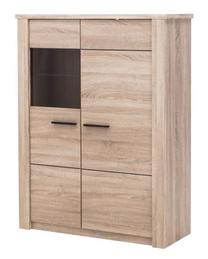 Vitrina Szynaka Meble Palermo 15, ąžuolo sp., 107 cm x 40 cm x 112 cm