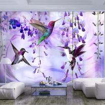 Fototapete Artgeist Flying Hummingbirds (Violet) 4XLFT1601SAM, 280 cm x 392 cm
