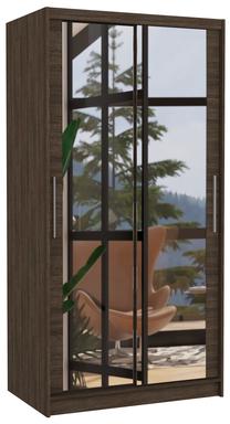 Spinta ADRK Nevio 100, ruda sp., 58 cm x 100 cm x 200 cm, su veidrodžiu