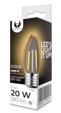 Lemputė Forever Light LED, C35, 2200 °K, E27, 2 W, 180 lm