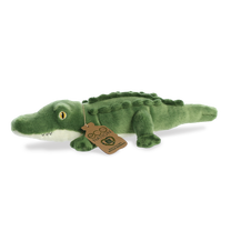 Mīkstā rotaļlieta Aurora Eco Nation Alligator, zaļa krās.