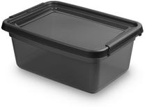 Uzglabāšanas kaste ar vāku, paredzēts uzglabāšanai Orplast Base Store Coal, 12.5 l, caurspīdīga krās./melna krās., 38 x 28 x 16 cm