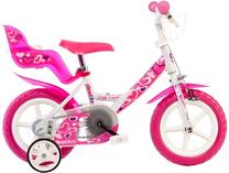 Vaikiškas dviratis Dino Bikes Little Heart 124RLN-05LH, balta sp./rožinė sp., 9", 12"