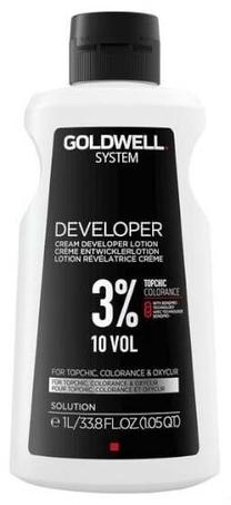 Oksidantas, aktyvatoriaus emulsija Goldwell Topchic Developer 3% 10 VOL, 1000 ml