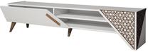 ТВ стол Kalune Design Beril 2, белый цв., 180 см x 40 см x 37 см