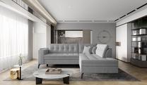 Kampinė sofa Lanvin Nube 3, pilka sp., dešininė, 210 x 260 cm x 93 cm