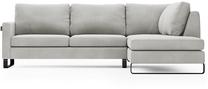 Kampinė sofa Homede Corni, sidabro sp., dešininė, 295 x 220 cm x 86 cm