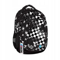 Kuprinė St.Majewski Race Check, balta sp./juoda sp., 43 cm x 32 cm x 21 cm