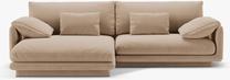 Kampinė sofa Micadoni Torino MIC_LC_184_F1_TORINO2, smėlio ruda sp., kairinė, 250 x 170 cm x 83 cm