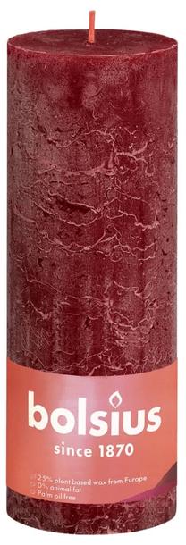 Žvakė, cilindrinė VLX Shine Velvet Red, 85 h, 4 vnt., raudona sp.