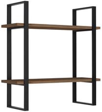Sieninė lentyna Kalune Design Buba 495SSE1107, ruda sp./juoda sp., 70 cm x 22 cm x 70 cm