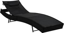 Lauko gultas VLX Sun Lounger 44717, juoda sp.