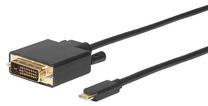 Kabelis MicroConnect USB3.1CDVI18B USB Type-C, DVI-D, 1.8 m, melna krās.