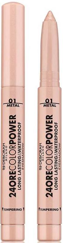 Akių šešėliai Deborah Milano 24ore Color Power, 1.4 g, šviesiai ruda sp. 01 champagne