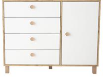 Komoda Kalune Design VL81 217, balta sp./pušies sp, 93.5 cm x 120.6 cm x 44.5 cm