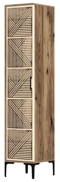 Spinta Kalune Design Kumsal P, kreminė sp./riešuto sp., 47.5 cm x 40 cm x 201.4 cm