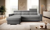 Kampinė sofa Fresia Gojo 5, pilka sp., kairinė, 176 x 247 cm x 104 cm