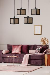 Valgusti rippuv Opviq Chandelier Kumsal 8703-6, E27, pruun v. / must v.