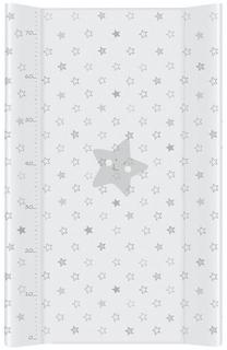 Pārvalks pārtinamajai virsmai Ceba Baby Short Stars Hard, 70 cm x 50 cm, pelēka krās.