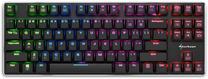 Vadu spēļu tastatūra Sharkoon PureWrite TKL RGB Kailh Blue, EN, melna krās.