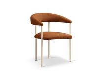 Kėdžių rinkinys Cosmopolitan Design Lea Boucle, matinė, kreminė sp./terakotinė sp., 53.5 cm x 56.5 cm x 74 cm, 2 vnt.