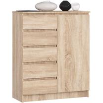 Komoda Akord Furniture Factory K80, rusva sp., 97 cm x 80.4 cm x 35 cm