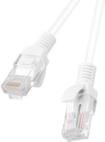 Сетевой кабель Lanberg CAT.5E UTP PCU5-10CC-0100-W RJ-45, RJ-45, 1 м, белый цв.