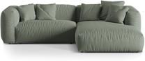 Modulinė sofa Micadoni Martina Boston, šviesiai žalia sp., dešininė, 283 x 176 cm x 75 cm