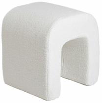 Pufas Homla Hugill Teddy, balta sp., 40 cm x 40 cm x 40 cm