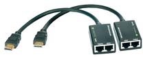 Удлинитель Techly HDMI Extender by Cat 5e/6, черный цв.