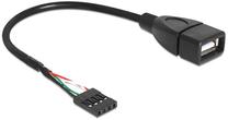 Провод Delock USB 2.0 A male, USB 2.0 female, 20 м, черный цв.