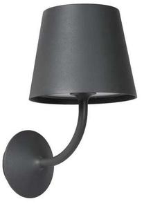 Sieninis lauko šviestuvas Lucide Justin, 7W, LED, IP65, juoda sp., 22.2 cm x 28.2 cm