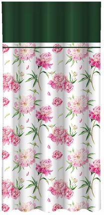 Nakts aizkari ZML-034, balts krās./rozā krās./tumši zaļa krās., 160 cm x 250 cm