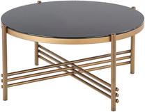 Žurnalinis staliukas Ismena, aukso, 80 cm x 80 cm x 41 cm