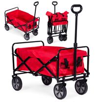 Saliekamā dārza ķerra MultiGarden BP-025, metāls, sarkana krās., 145 l