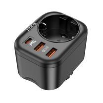 Buitinis įkroviklis Hoco NS3 2xUSB-A/1xType-C PD20W+QC 3.0, juoda sp.