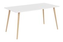 Stalas, ąžuolo sp./balta sp., 160 cm x 80 cm x 76 cm