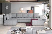Kampinė sofa Giovanni Omega 02, pilka sp., dešininė, 200 x 340 cm x 88 cm