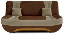 Sofa-lova Ewa II Alova 12, Alova 07, ruda sp./smėlio sp., 92 x 189 cm x 88 cm