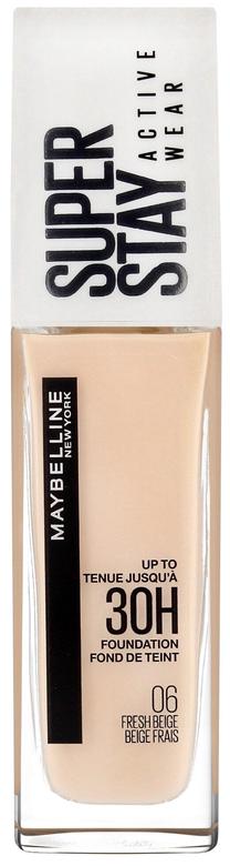Skystas makiažo pagrindas Maybelline Super Stay Active Wear 30H, šviesiai ruda sp., 06 fresh beige, 30 ml