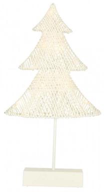 Kalėdinė dekoracija "Eglutė" su LED apšvietimu, 39 cm, 21.5 cm, balta sp.