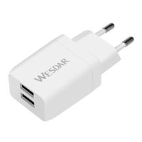 Adapteris Wesdar AC16, 2 x USB, balta sp.