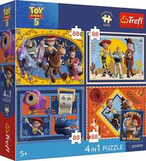 Pusle 4in1 Trefl Toy Story 5 Toy Time 34701, 20.5 cm x 28.5 cm, 352 tk, mitmevärviline