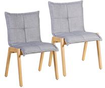Kėdžių rinkinys Home4you, pilka sp., 55 cm x 58.5 cm x 84 cm, 2 vnt.