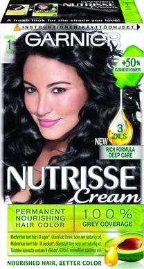 Kраска для волос Garnier Nutrisse, черный цв., 1, 160 мл